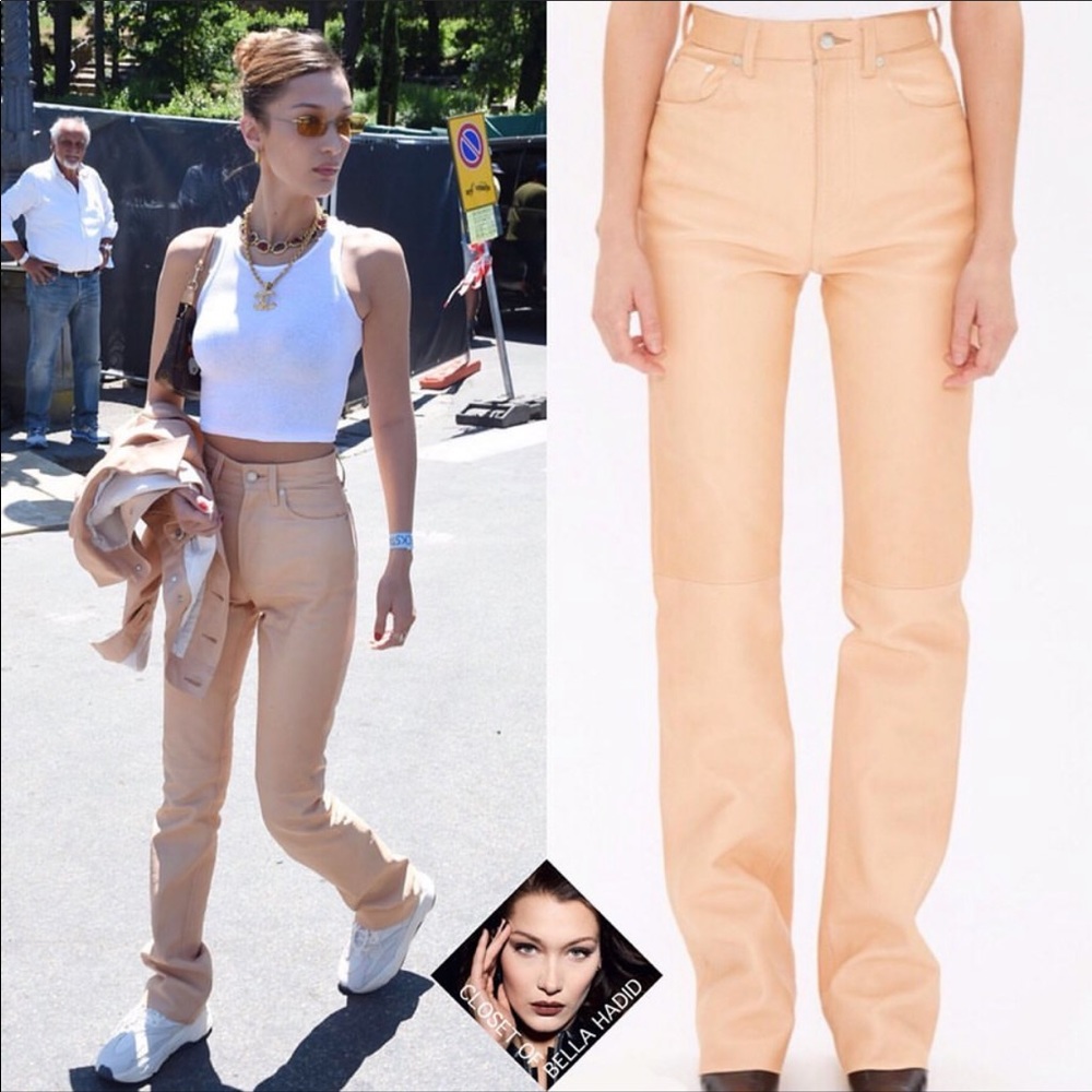 helmut lang femme hi bootcut leather